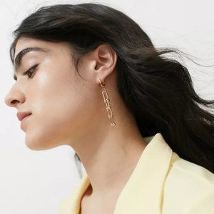 Urban Outfitters Silver Marinelle Statement Chain Earrings